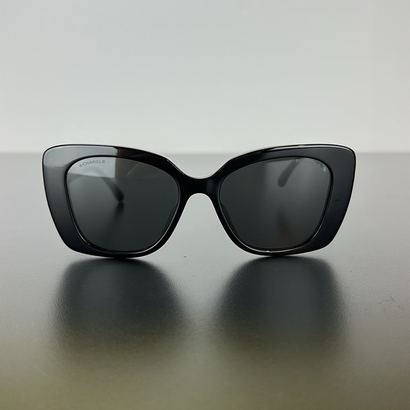 Chanel Sunglasses Rhinestone Logo 5422-B-A c.1026/S4 100% UVA UVB Protection - Picture 2 of 16